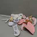 The Peanutshell Crib Mobile for Girls - Pink and White Musical Baby Crib Mobile with 12 Lullabies, Forest Baby Little Forest Nursery Decor