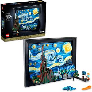 LEGO Ideas Vincent Van Gogh The Starry Night - Building Set for Adults, Ages 18+ - Beautifully Detailed Home Wall Art Decor - Gift for Men & Women - 21333, Medium, Small