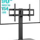 Pegzone Swivel Universal TV Stand with Mount for 43-90'' TVs, Holds 154 lbs, Height Adjustable Large Table top tv Stand, VESA MAX 600x400mm