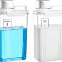 Laundry Detergent Dispenser for Laundry Room,94oz Fabric Softener Dispenser,Liquid Laundry Detergent Container,Laundry Detergent Organizer for Laundry Room Organization with 6 Labels,2 Pack (2p)