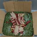 12 Pcs Small Christmas Wreath, Christmas Wreaths for Windows, Winter Mini Wreaths Christmas, Cabinet Wreaths for Kitchen Christmas, Window Decorations for Front Door Candle Rings Outdoor Indoor (Green, Red)