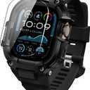 ULTIMAL Rugged Band with Case for Apple Watch 49mm, Military-Grade Shockproof Protective Strap for Men, All-in-One Outdoor Sport Watch Band Compatible with Apple watch Ultra 3/2/1 (Black)