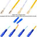 3 x 3.8MM Female Quick Disconnects Insulated Spade Receptacle Connector, 18AWG Red/Black/Yellow/White/Blue Pre-Crimped Cable Length of 10/30/50/100CM Wire Pack of 5pcs (Spade 3.8F-50CM)