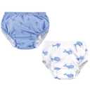 Hudson Baby Unisex Baby Swim Diapers, Blue Whale Navy Anchor, 4 Toddler