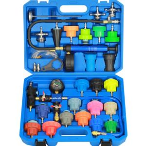 Radiator Pressure Tester Kit Coolant Pressure Tester Set with 31 PCS Universal Adapters Automotive Vacuum Type Coolant Refill for Vehicle