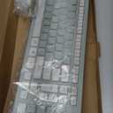 Wireless Keyboard and Mouse Combo, Full-Sized Wireless Keyboard and Adjustable DPI Mouse, 2.4GHz USB Receiver, Silent Keyboard and Mouse for PC, Windows, MAC, Desktop, Laptop (Avocado Green)