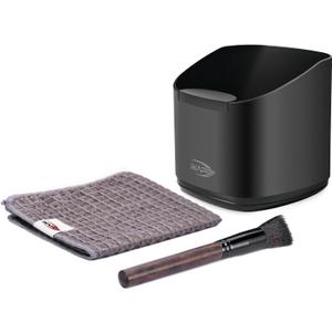IKAPE Espresso Kit 3 IN 1, Espresso Knock Box, Cleaning Towel & Brush for Barista-Grade Maintenance - Black Espresso Machine Coffee Puck Disposal Box