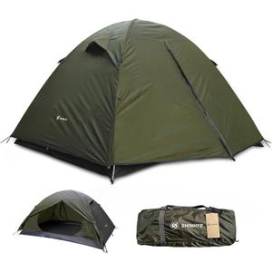 ShinHye SUV Tent for Camping with Porch, Waterproof PU5000mm Spacious 5 Person Car Tents for Camping SUV, Includes Rainfly and Storage Bag for Family Outdoor, 9.8' W X 9.8' L X 7.3' H, Green