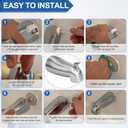 Slip Fit Tub Spout with Pull-Up Diverter Compatible with American Standard 8888026.002 Tub Spout, Bathroom Bathtub Faucet, Fits 1/2" Copper Water Tube(5/8" Diameter), 5/32" Hex Wrench (Brushed Nickel)