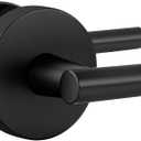 Goldenwarm Matte Black Door Handles Passage, Zinc-Alloy Heavy Duty Black Door Handle for Hall and Closet, Lever Door Handles, Passage Door Hardware for Hallways, Closets and Laundry Rooms(1 Pack)