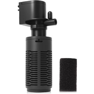 Aquarium Filter for 5-10 Gallon Tank  Ultra Quiet Submersible Filter Pump, 4W Energy Efficient, Adjustable Flow, Easy to Install, for Freshwater Fish and Small Aquariums (Black)