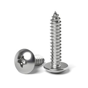#10 x 1-1/4" (50 Pack) Truss Head Sheet Metal Screws Phillips Drive Self-Tapping Wood Screws, 304 Stainless Steel Corrosion Resistant Screws