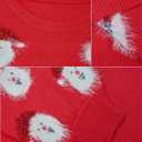 Ugly Christmas Sweaters for Women Funny Santa Xmas Snowflake Holiday Party Cute Knitted Pullover Tops (Large, Red)