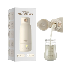 Portable Bottle Warmer for Travel, 17.5 OZ Large Capacity Baby Milk Warmer for Breast Formula and Water with Fast Heating & Faster Charger Baby Bottle Warmer On The Go for Car, Airplane