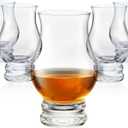 Whiskey Glasses Set of 6 - Clear Mint Julep Shot Glass Bar Gift Sake Sets, Old Fashioned Brandy Snifter Drinking Glasses Whisky Glass for  Cocktail