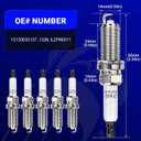 6PCS 12120032137 Double Iridium Spark Plug for BMW E70 E83 E90 E60 128i 330i 325i 530i 525i 530xi 525xi 325xi 330xi 328i 328xi 528i Z4 X3 X5 Replaces 1208 ILZFR6D11