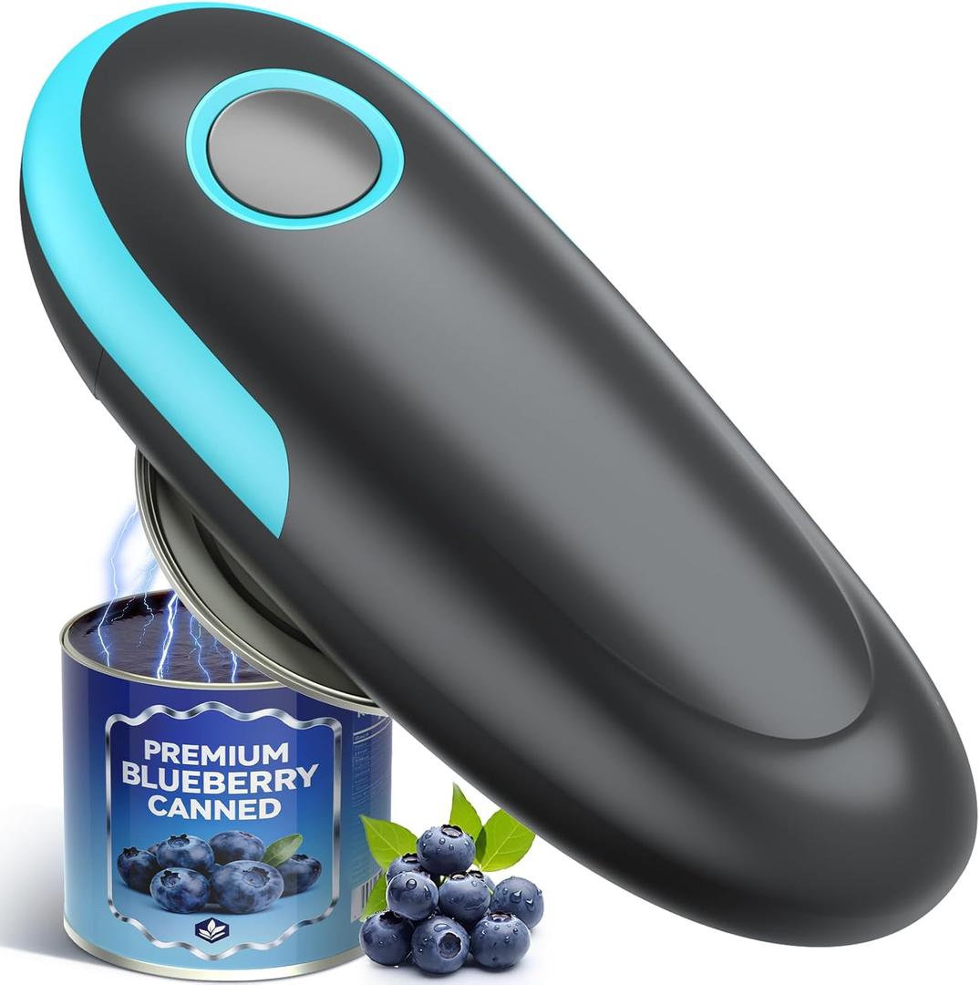2026 Electric Can Opener, One Touch Automatic Can Opener Fits All Can Size, Handheld Smooth Edge Food Safe Can Openers Electric for Kitchen, Kitchen Gadgets Can Opener for Seniors, Arthritis and Chef (Medium)