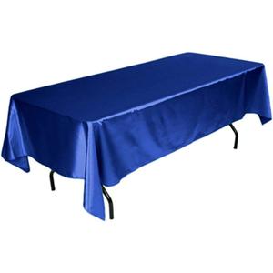 Tektrum 60 X 102 INCH 60"X102" Rectangular Silky Satin Tablecloth - Premium Fabric - Royal Blue