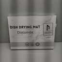 Dish Drying Mat Kitchen Counter- Diatomaceous Earth Dish Drying Mat - Super-Absorbent Pad - Dish Pad Drying Dish Drainer Mat - with poses glass (Stone Color) Measurements: 11 x 15 x 0.36 inches