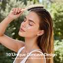 Curly Hair Brush, Curl Defining Brush with Soft Boar Bristles for Combing, Shaping, and Styling Curly Hair Suitable for All Women and Men with Wet & Dry Hair(Wheat)