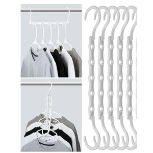 Mr. Pen Space Saving Hangers - 5 Pack White Space Saver Shirt Hangers, Clothes Organizer