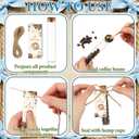 Domensi 30 Set a Baby Is Brewing Shower Decorations Coffee Themed Baby Shower Favors for Guests, Includes 30 Glass Bottles with Cork Stopper 30 Thank You Cards for Party Souvenirs Gift(Fresh,Brown)