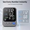 Blood Pressure Monitor for Home Use, Large LED Display BP Machine with Adjustable Cuff Fits 8.7"16.5" Arms, 2-User 240 Memory, USB-C or Battery Powered