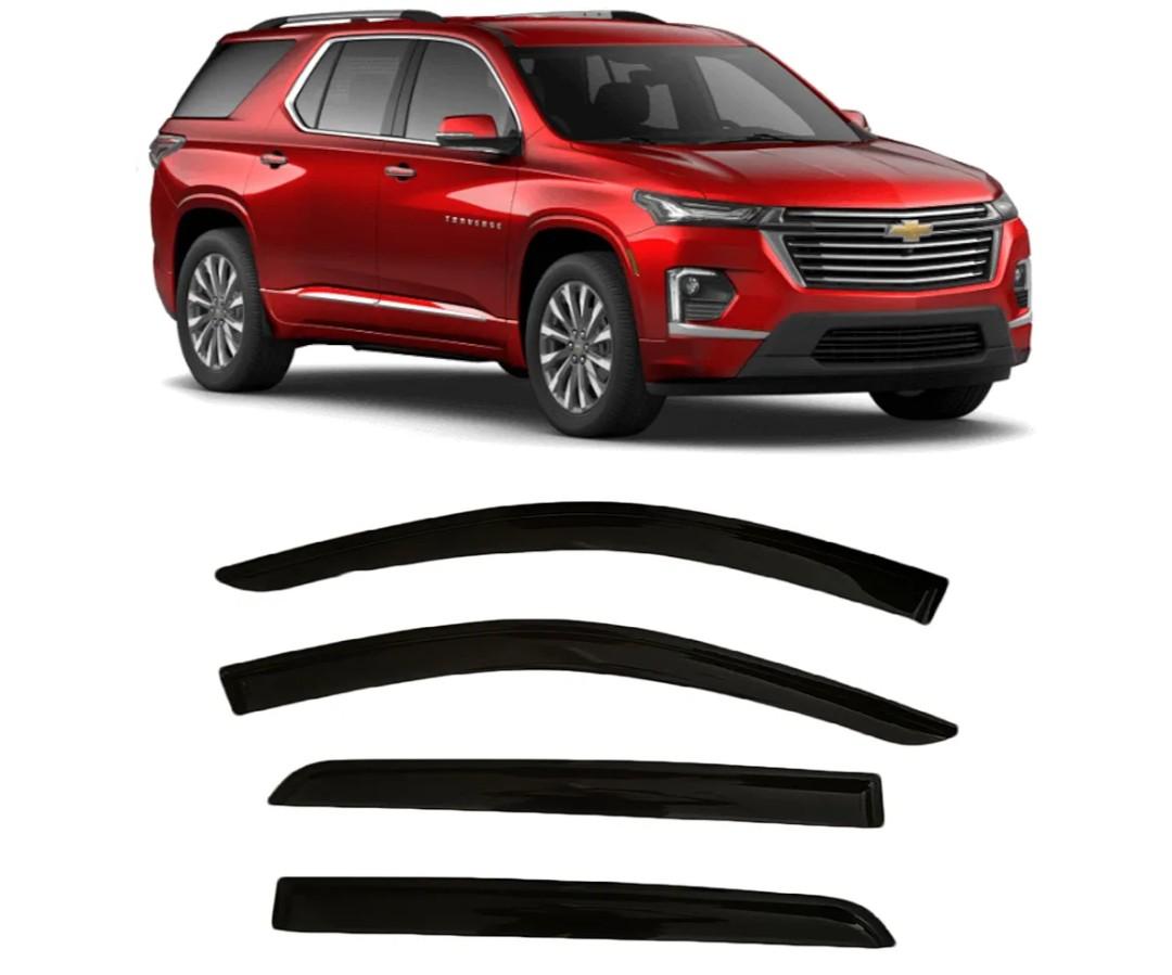 2018-2023 Tape-On Rain Guards for Chevrolet Traverse Side Window Visor Deflectors LS LT RS Premier True North High Country Durable Tinted Shades 2019 2020 2021 2022 2018-2023 Tape-On Rain Guards for Chevrolet Traverse Side Window Visor Deflectors LS LT RS Premier True North High Country Durable Tinted Shades 2019 2020 2021 2022