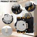 WE04X25280 Dryer Timer Replacement for GE Hotpoint Dryer, Replacement Part Replaces TMD1EM35 - WE04X25280,Fits GTD33EASK0WW GTX22EASK0WW HTX21EASK0WW Performance-Upgraded Dryer Timer