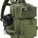 LHI Tactical Military Backpack for Men 25L/45L Large Molle Army Assault Pack 3 Day Hiking Rucksack With Bottle Holder