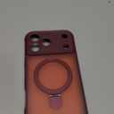 MOCCA Design for iPhone 17 Pro Max Case, Compatible with Magsafe [Premium Invisible Magnetic Ring Stand] [Military Drop Protection] Full Camera Guard Translucent Matte Slim Phone Cover 6.9", Red