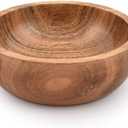 Soup Bowl Acacia Wood Set of 4 For Soups and Pastas, Oven, Wood Bowl Hand- Carved (4" X 4" X 1.5")