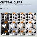 Clear Halloween Phone Case for Samsung S25 Ultra,Ghost Pumpkin Pattern Cover Soft Bumper Protective Cute Boys Girls Phone Case for Samsung S25 Ultra-Ghost Pumpkin