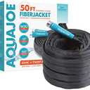 Aqua Joe AJFJH50-58-PRO FiberJacket Non-Expanding Kink-Free Garden, RV, Marine and Camper Hose, Ultra-Lightweight, Drinking Water Safe, ft, 50-Feet x 5/8-Inch