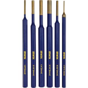 IRWIN Punch Set, 6-Pack with Various Sizes, Tempered for Durability (IRHT82531)
