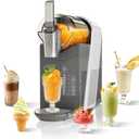 IKT Slushie Machine 6 Preset Programs Self Clean for Home 50 oz Frozen Drink Maker with Rapid Cooling with RapidChill Technology, 5 Preset Programs, No Ice Needed,Silver