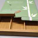 Purawood Kitchen Drawer Organizer - Expandable Utensil Drawer Organizer for Kitchen, Cutlery Tray & Silverware Organizer, 3-5 Slots - Bamboo Organizer for Utensils & Flatware (Natural)