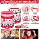 84 Pcs Cowgirl Party Favors Supplies, Cowgirl Slap Bracelets Tattoos Keychains Badges Gift Bags, Hot Pink Princess Western Birthday Rodeo Party for Girls