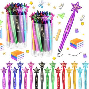 Sherr 72 Pcs Welcome Back to School Ballpoint Pens Back to School Supplies First Day of Pens Gifts Office