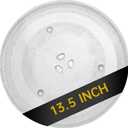 13.5" Microwave Glass Turntable Plate, 13.5" / 34.3cm Microwave Tray Replacement Glass Plate, Glass Tray Replacement for LG,SamsungGE, Magic Chef, Hotpoint, Panasonic, Kenmore, etc