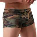 YUFEIDA Sexy Men's Boxer Shorts Camouflage Low Rise Boxer Trunks (Medium, Green)