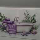 TIEHAOMAI Lavender Bathroom Wall Art(Floral-1,16x24inch (40x60cm))