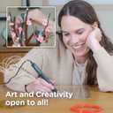 3Doodler Flow 3D Printing Pen for Teens, Adults & Creators Black, with Free Refill Filaments, Stencil Book & Guide, 3.1 x 10.74 x 4.44 inches