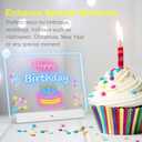 2 x LED Note Board with Colors, Rechargeable 17-Inch Doodle Glow 9-Mode Light Up Desk Sign Letter Message Memo Drawing Dry Erase Board for Classroom/Home Decor/Office/Gifts, 5 Markers