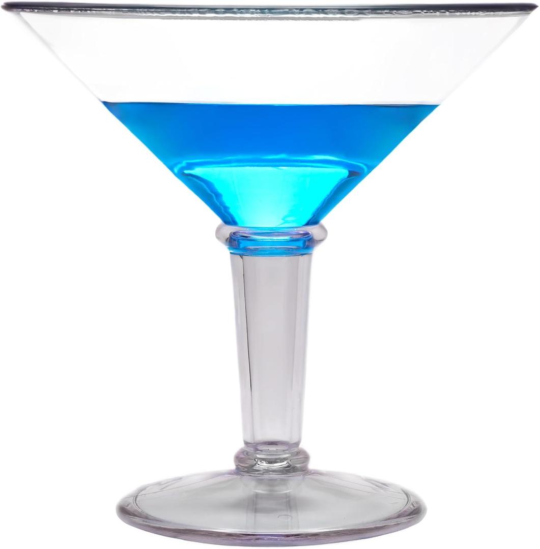 G.E.T. Shatterproof Plastic Jumbo Martini Cocktail Glass, BPA Free, 48 Ounce, Clear (EXP 02/04/32)