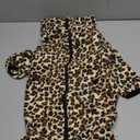 Dog Winter Coat for Large Medium Small Dogs, Warm Fleece High Collar Full Body Dog Jumpsuit Comfortable Onesie Apparel (Leopard, X-Large) (XL (Reference Weight 13-22 lbs))