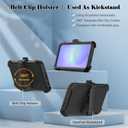 for Samsung Galaxy A36 5G Case, [Transparent & Holster Series] Belt Clip Full Body Shockproof Protective Cell Phone Cover with 2 Pack Tempered Glass Screen Protector (Black/Clear)