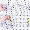 Ripeng 4 Pieces Pegboard Screwdriver Holders Peg Board Organizer Accessories Multi Ring Tool Holders Six Tool Organizer Racks for Pegboard, Pliers (Silver)