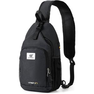SKYSPER Sling Bag RFID Crossbody Sling Backpack Cross Body Shoulder Bag Travel Hiking Daypack for Women Men(Black)