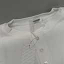 COOFANDY Men Henley Shirt Long Sleeve Casual Basic Tee Fall Fitted Cotton Soild T Shirt White, S